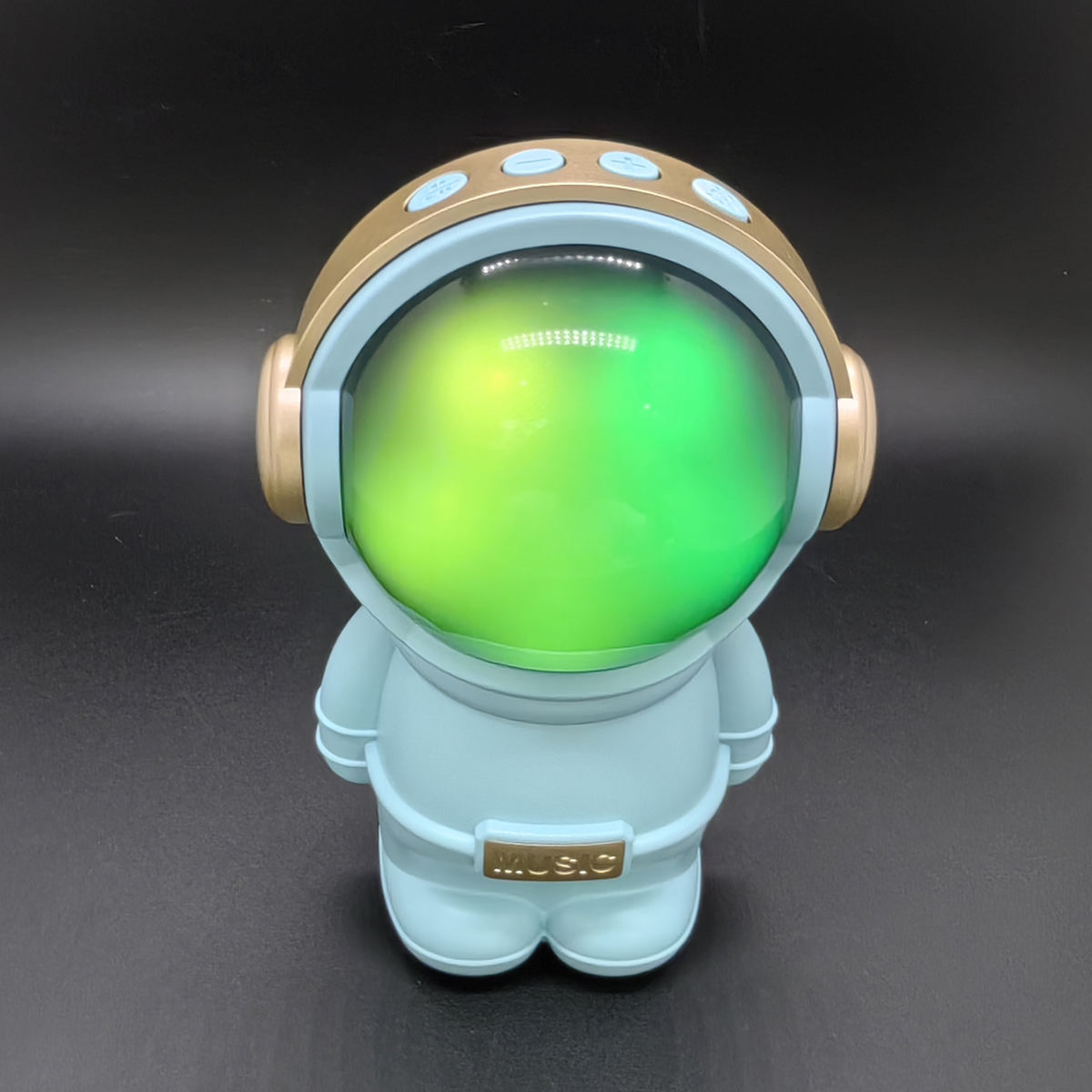 Astronaut Bluetooth Speaker – Wireless Portable Spaceman Music Player with LED Night Light – Mini Desktop Decor for Kids, Teens, and Space Lovers