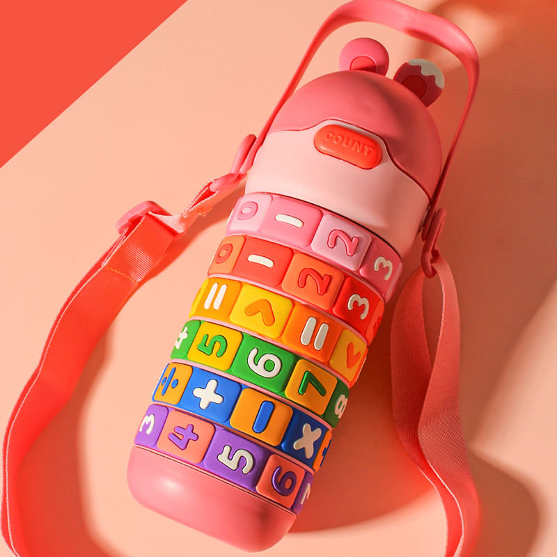 Kids Interactive Counting & Math Learning Bottle with Sling Strap