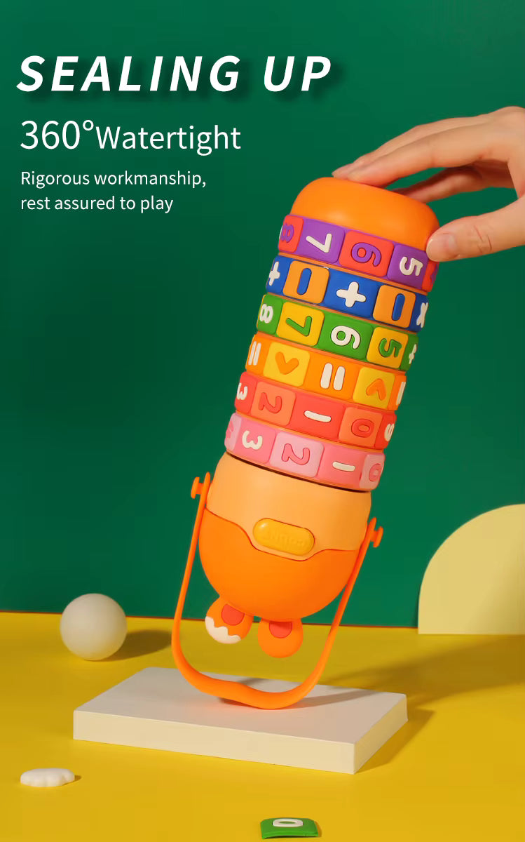 Kids Interactive Counting & Math Learning Bottle with Sling Strap