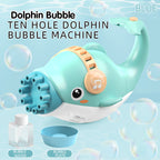Dolphin Bubble Machine Toy – 10-Hole Automatic Bubble Blower for Kids 🐬🫧