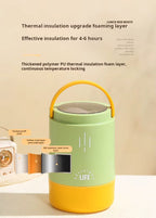 Quirk Stainless Steel Insulated Lunch Box - 900ml Three-Layer Portable Bento Box with Lid for Office Workers & Students