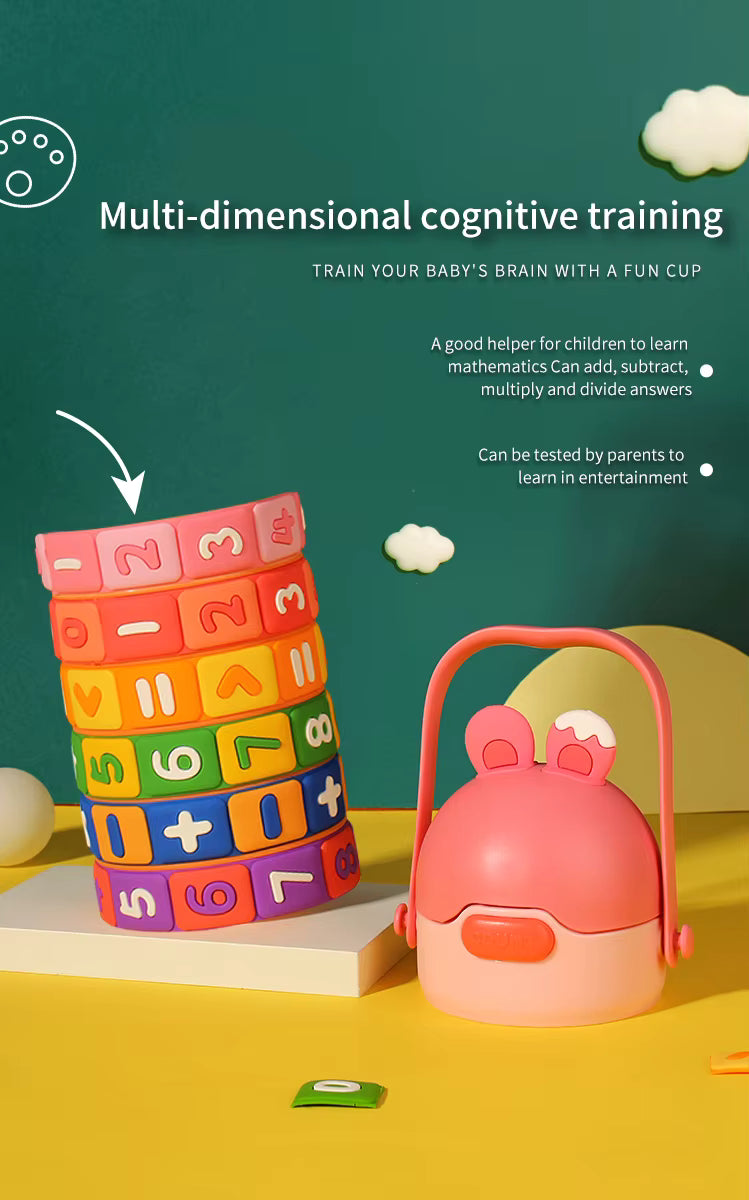 Kids Interactive Counting & Math Learning Bottle with Sling Strap