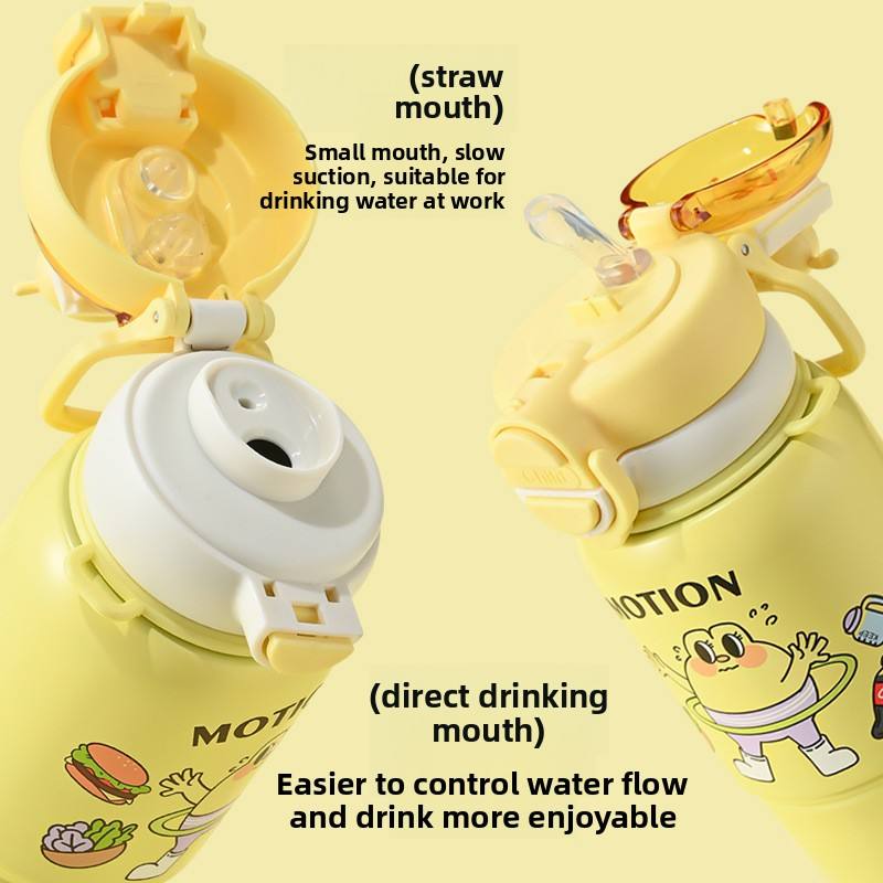 Cute Insulated Kids Water Bottle – Available in Four Fun Colors (Porcelain White, Cool Blue, Heartbeat Pink & Brilliant Yellow)