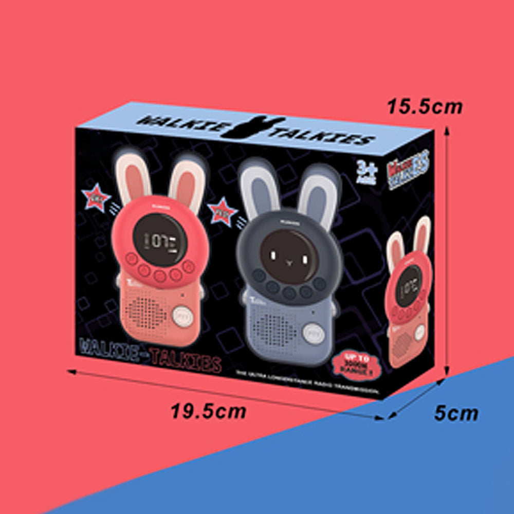 Cute Bunny Walkie-Talkie Toy for Kids with Long Range & Flashlight