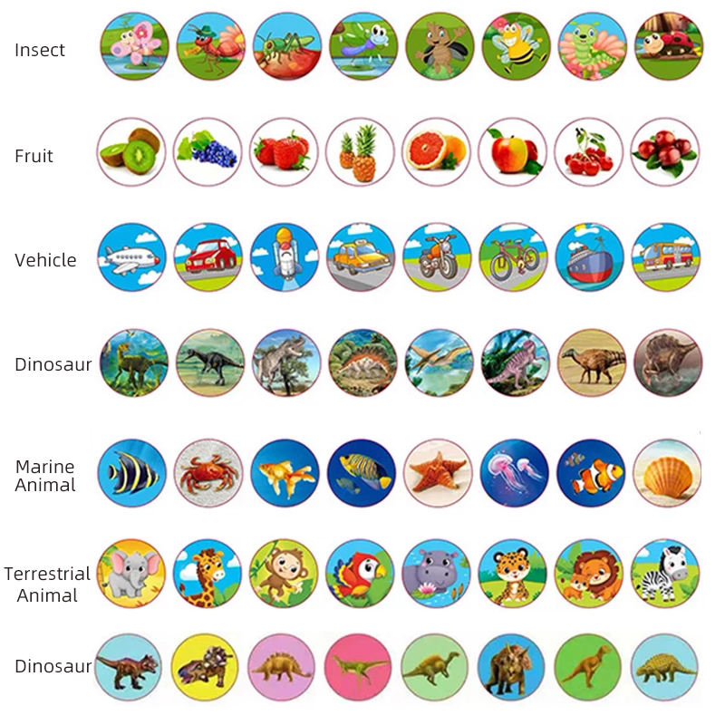 Kids Cartoon Projection Torch Light with Interchangeable Slides