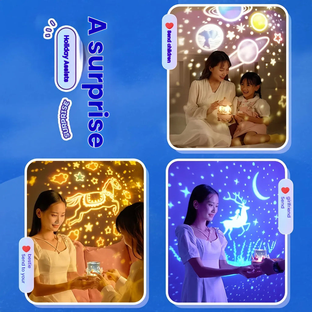 Magical Bunny Starry Sky Projector Music Box ✨🐰