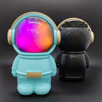 Astronaut Bluetooth Speaker – Wireless Portable Spaceman Music Player with LED Night Light – Mini Desktop Decor for Kids, Teens, and Space Lovers