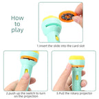 Kids Cartoon Projection Torch Light with Interchangeable Slides