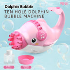 Dolphin Bubble Machine Toy – 10-Hole Automatic Bubble Blower for Kids 🐬🫧
