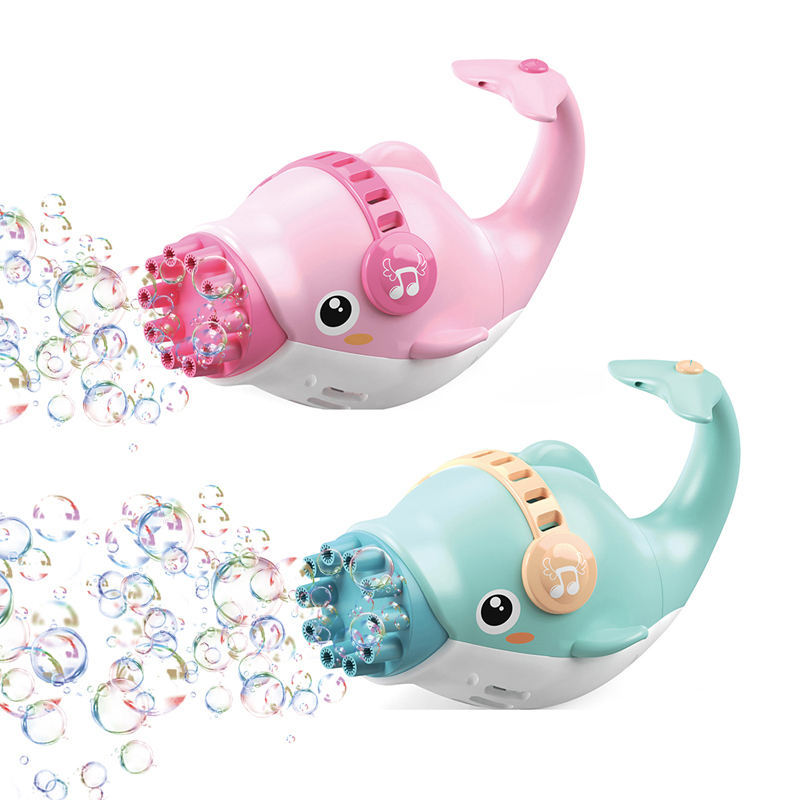 Dolphin Bubble Machine Toy – 10-Hole Automatic Bubble Blower for Kids 🐬🫧