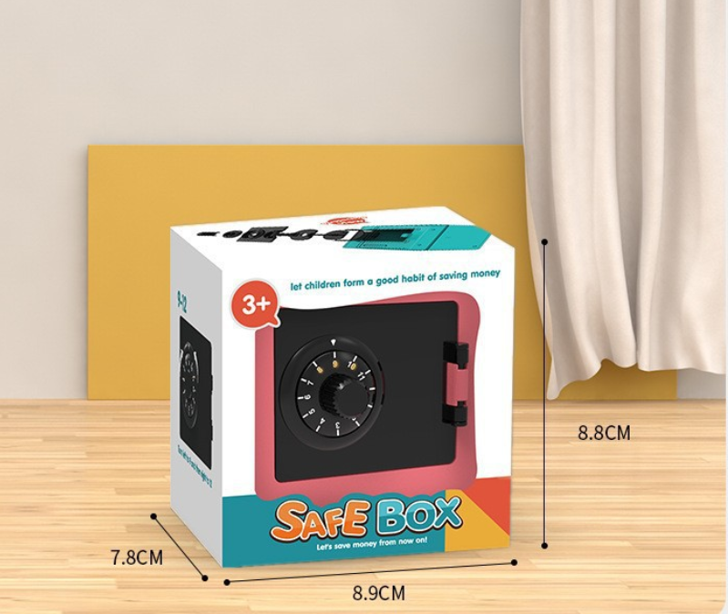 Mini Combination Lock Safe Money Box for Kids & Home Savings