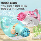 Dolphin Bubble Machine Toy – 10-Hole Automatic Bubble Blower for Kids 🐬🫧