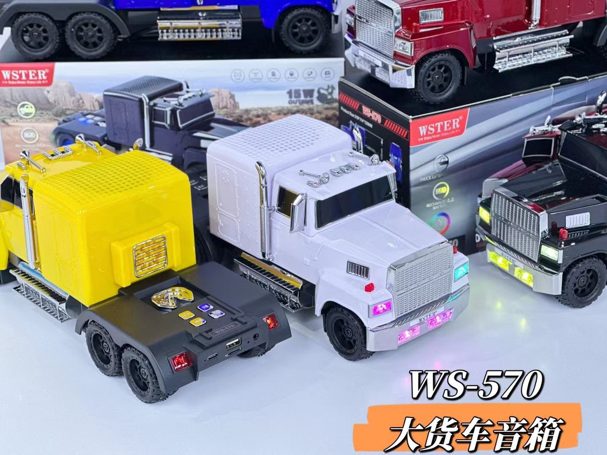 Retro Truck Model Bluetooth Replica Speaker – Portable HD Sound, TWS Stereo,FM Radio,LED Party Lights,Built-in Microphone Hands-Free,Surprise Portable Gift for Car Enthusiasts(Red)