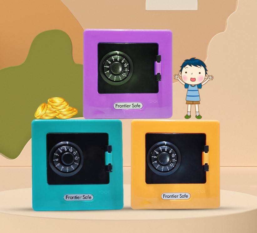 Mini Combination Lock Safe Money Box for Kids & Home Savings