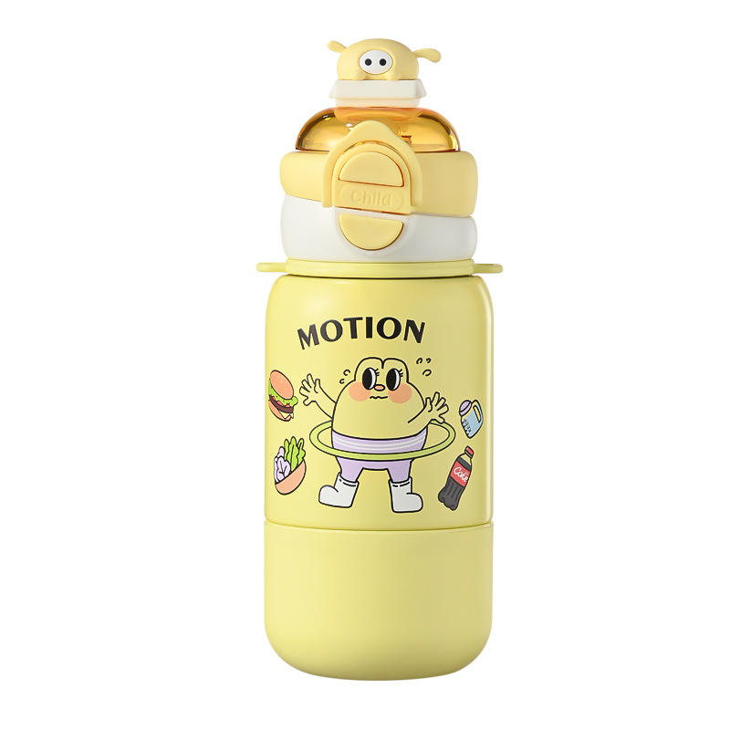 Cute Insulated Kids Water Bottle – Available in Four Fun Colors (Porcelain White, Cool Blue, Heartbeat Pink & Brilliant Yellow)