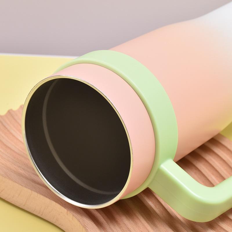 Multi-Color Insulated Coffee Tumbler with Handle & Straw