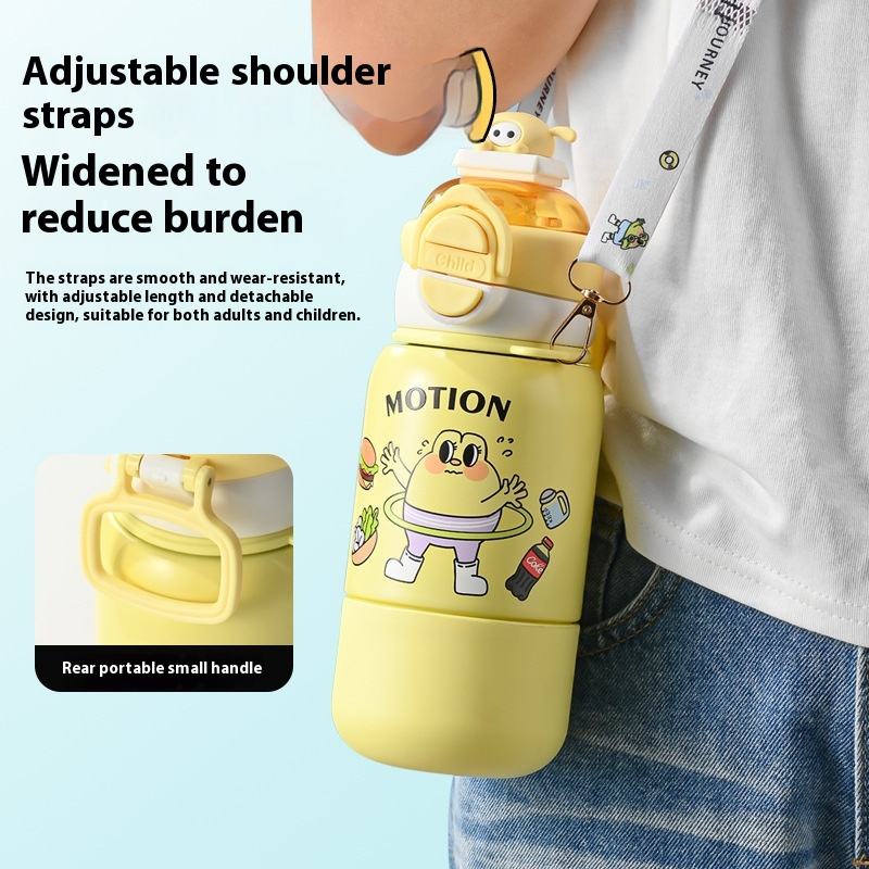 Cute Insulated Kids Water Bottle – Available in Four Fun Colors (Porcelain White, Cool Blue, Heartbeat Pink & Brilliant Yellow)