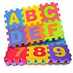 Pack of 2 Educational Alphabet & Number EVA Foam Puzzle Mats for Kids