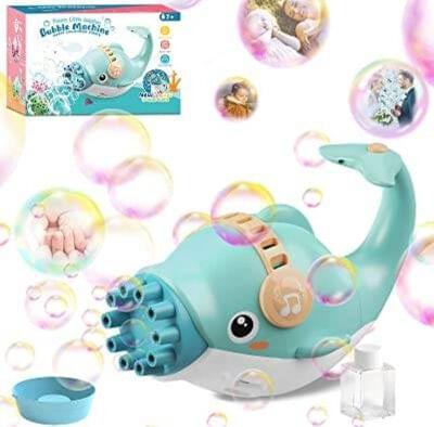 Dolphin Bubble Machine Toy – 10-Hole Automatic Bubble Blower for Kids 🐬🫧