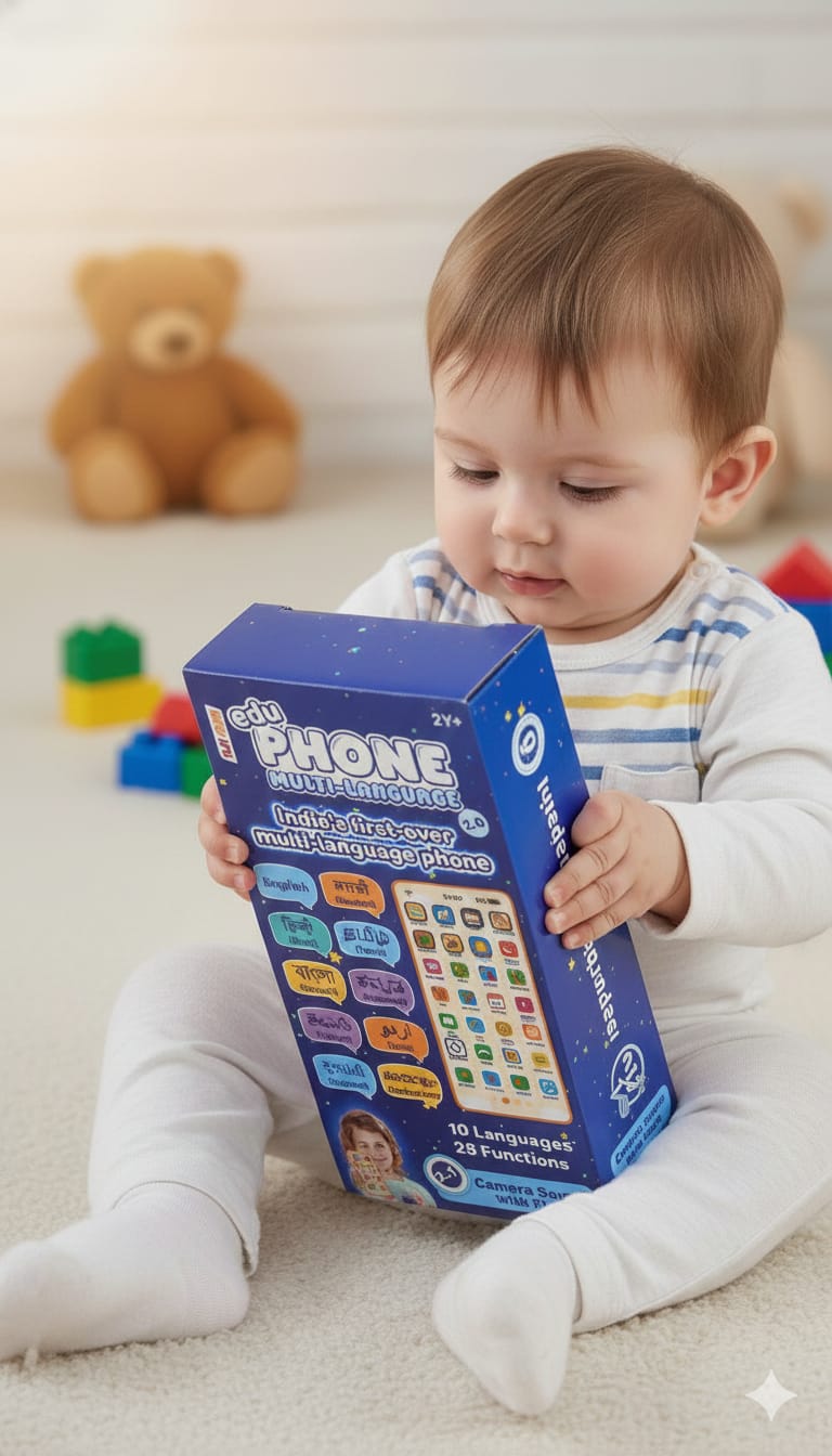 Edu Phone Multi-Language Learning Toy for Kids (10 Languages, Audio Study & Easy  Learning