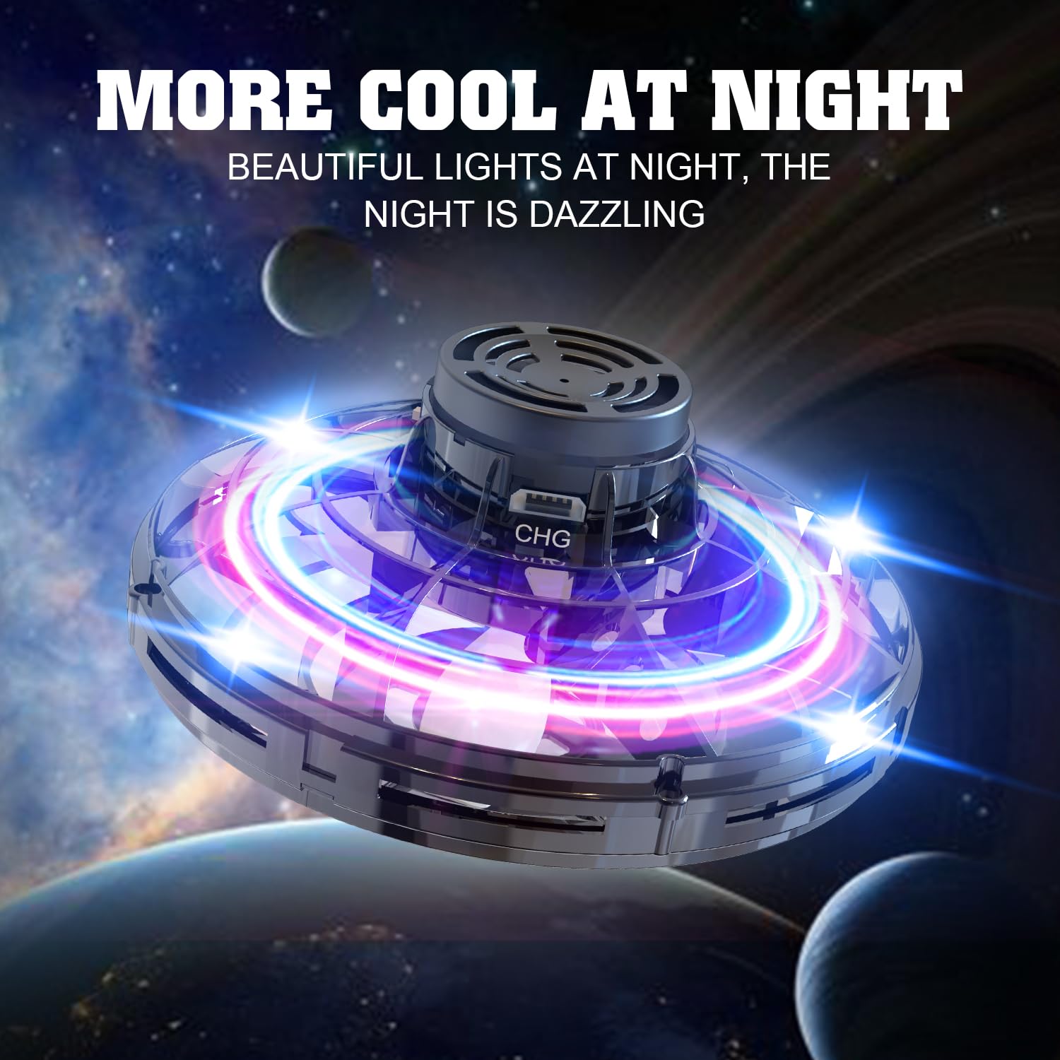 360° Flying Spinner Boomerang Toy with RGB LED Lights