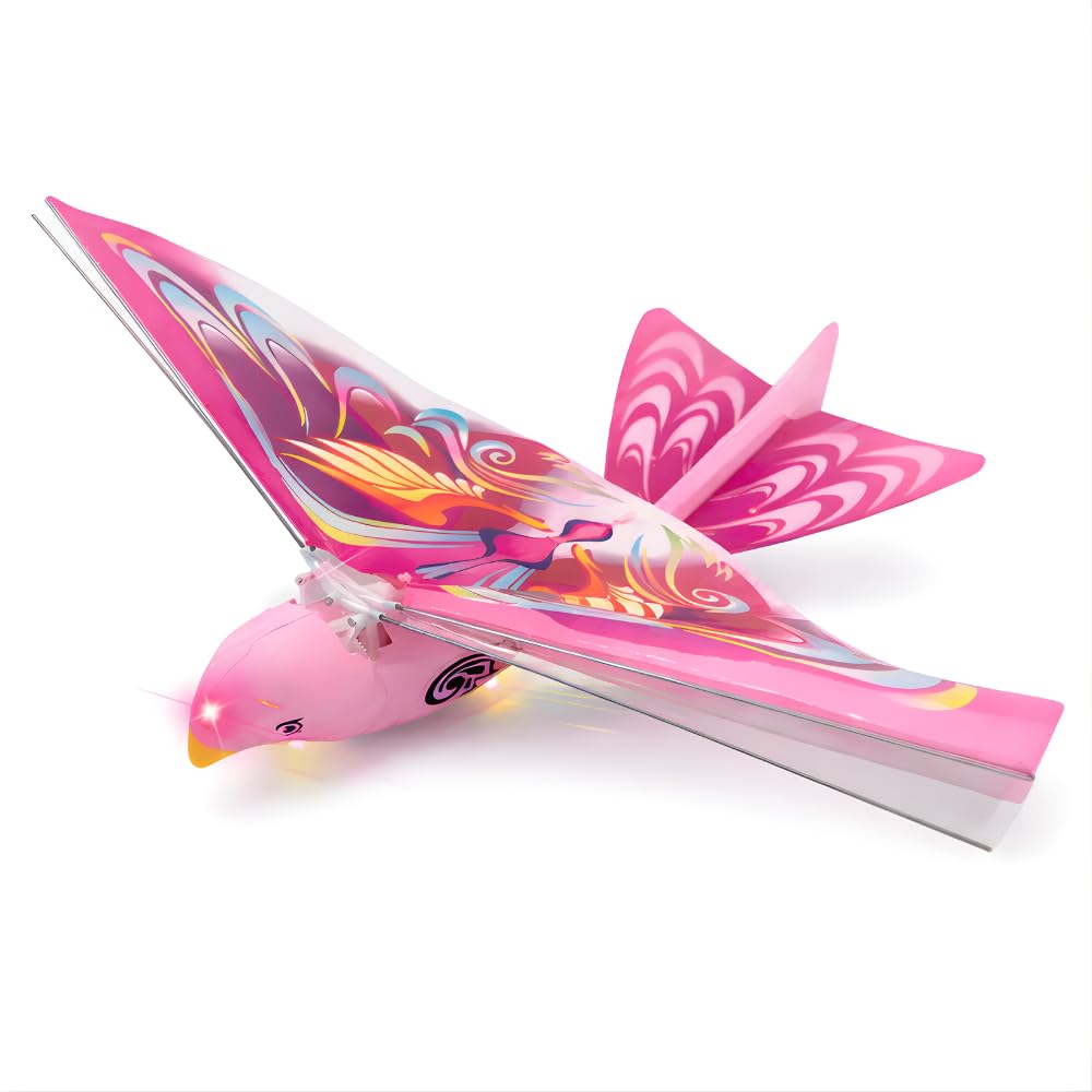 USB Rechargeable Flying Space Bird Toy with LED Lights & Smart Motion Sensor