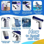 Electric Water Battle Gun – USB Rechargeable Automatic Water Blaster for Kids &amp; Adult