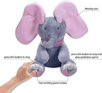Peekaboo Elephant Plush Toy with Music & Moving Ears