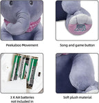 Peekaboo Elephant Plush Toy with Music & Moving Ears