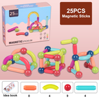 25 PCS Magnetic Bar Building Blocks – STEM Educational Construction Toy for Kids (3+ Years)