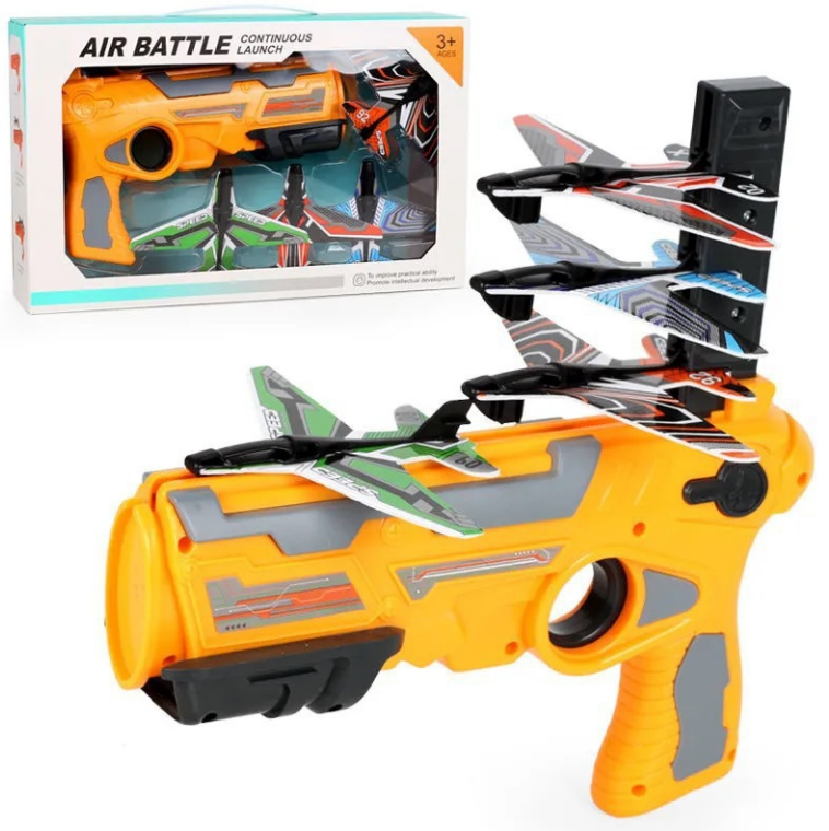 Air Battle Launcher Gun Toy – Foam Glider Plane Shooting Game for Kids