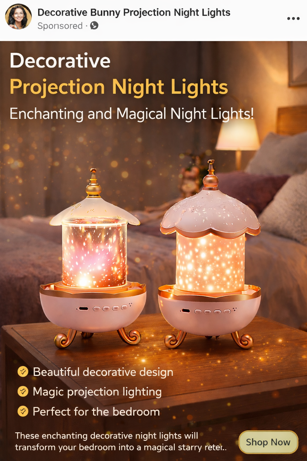 Magical Bunny Starry Sky Projector Music Box ✨🐰
