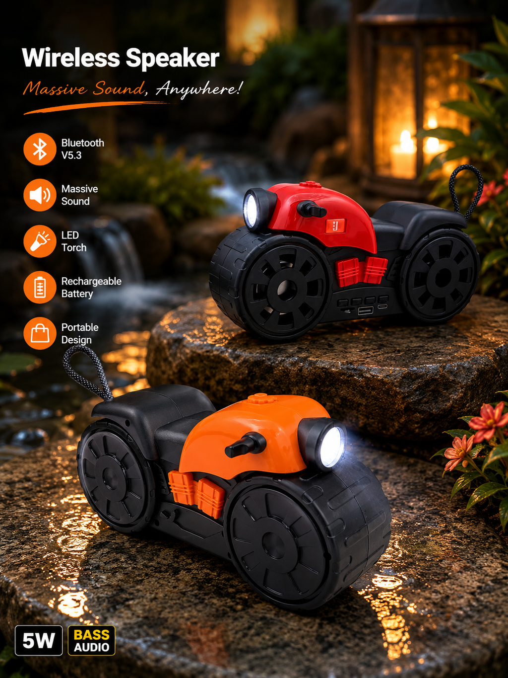 Bike Shape Bluetooth Speaker