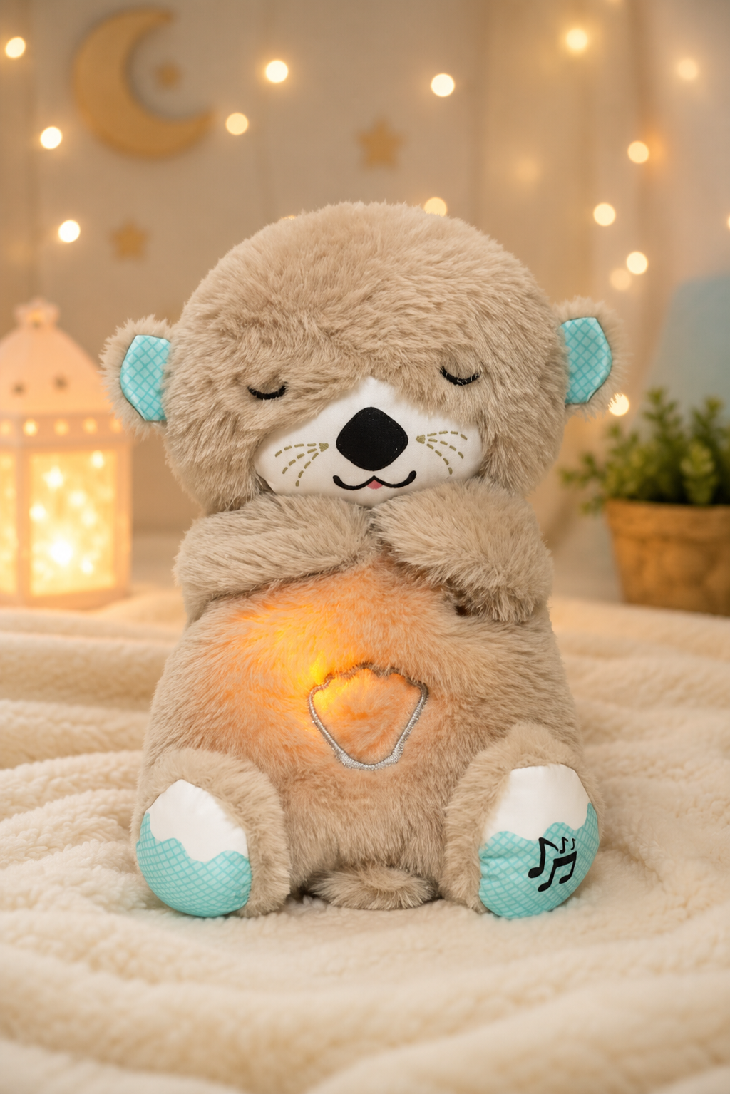 Premium Breathing Plush Bear with Glowing Heart 🧸💖✨