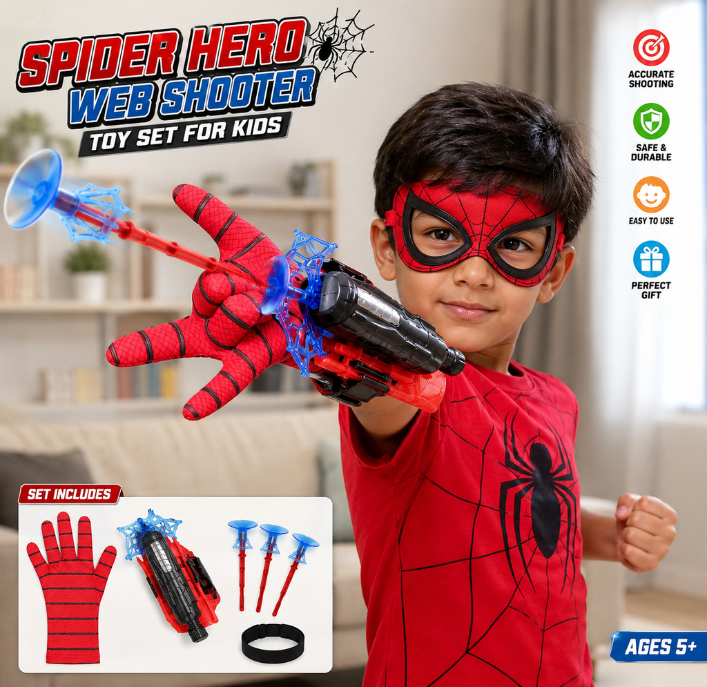 🎯 Kids Superhero Shooting Glove Set for Indoor & Outdoor Fun