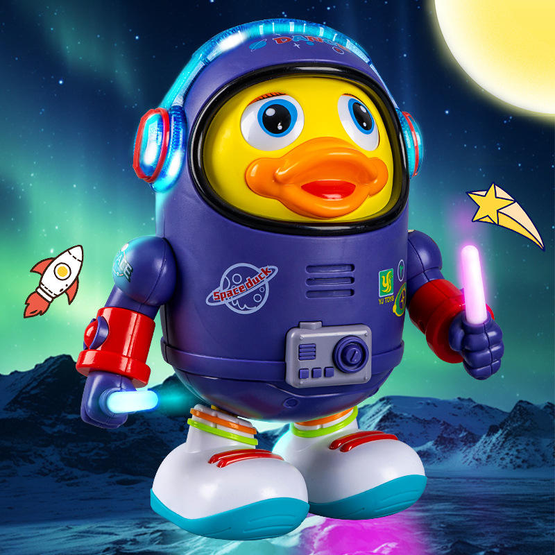 🚀 Space Duck Adventure Toy – Walking, LED Lights & Musical Fun for Kids