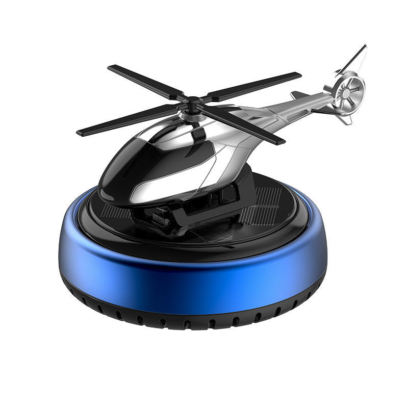 Solar Powered Helicopter Car Air Freshener – Luxury Dashboard Decor