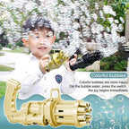✨ Electric Gatling Bubble Gun Toy | 8-Hole Automatic Bubble Blaster with Bubble Solution ✨