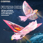 USB Rechargeable Flying Space Bird Toy with LED Lights & Smart Motion Sensor