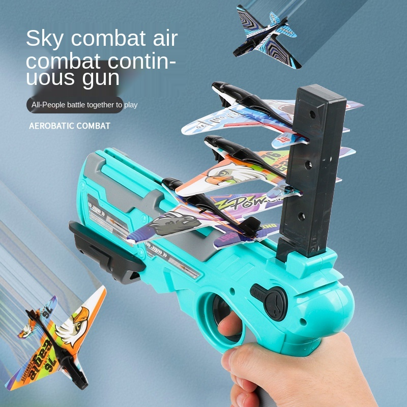 Air Battle Launcher Gun Toy – Foam Glider Plane Shooting Game for Kids