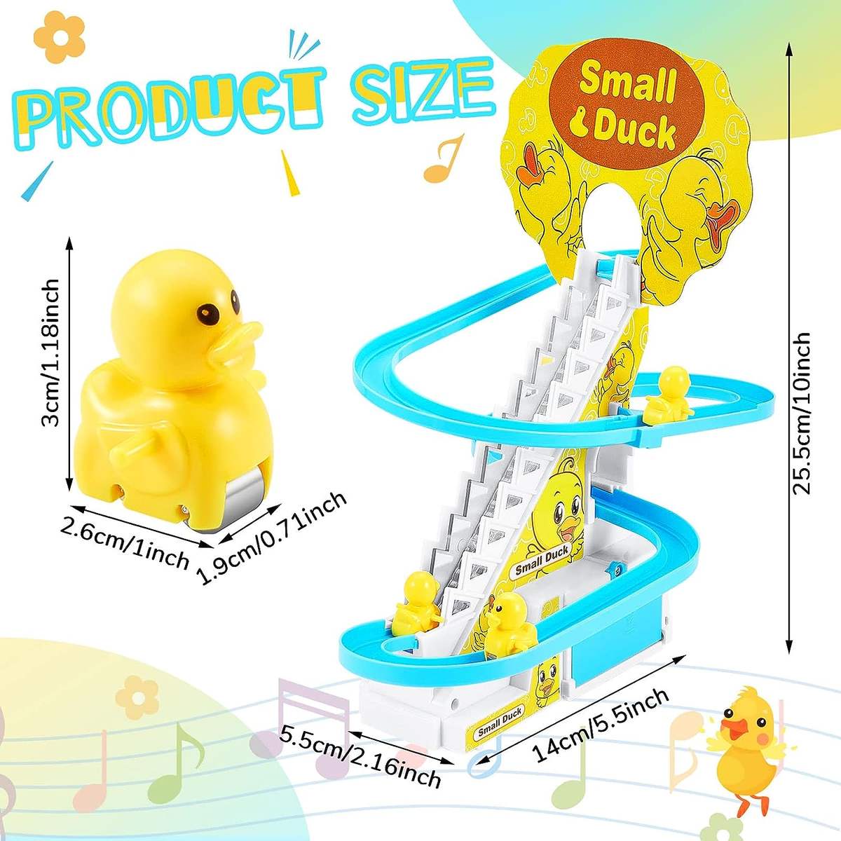 🐥 Small Duck Climbing Stair Toy With Music & Lights 🎵