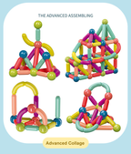 25 PCS Magnetic Bar Building Blocks – STEM Educational Construction Toy for Kids (3+ Years)