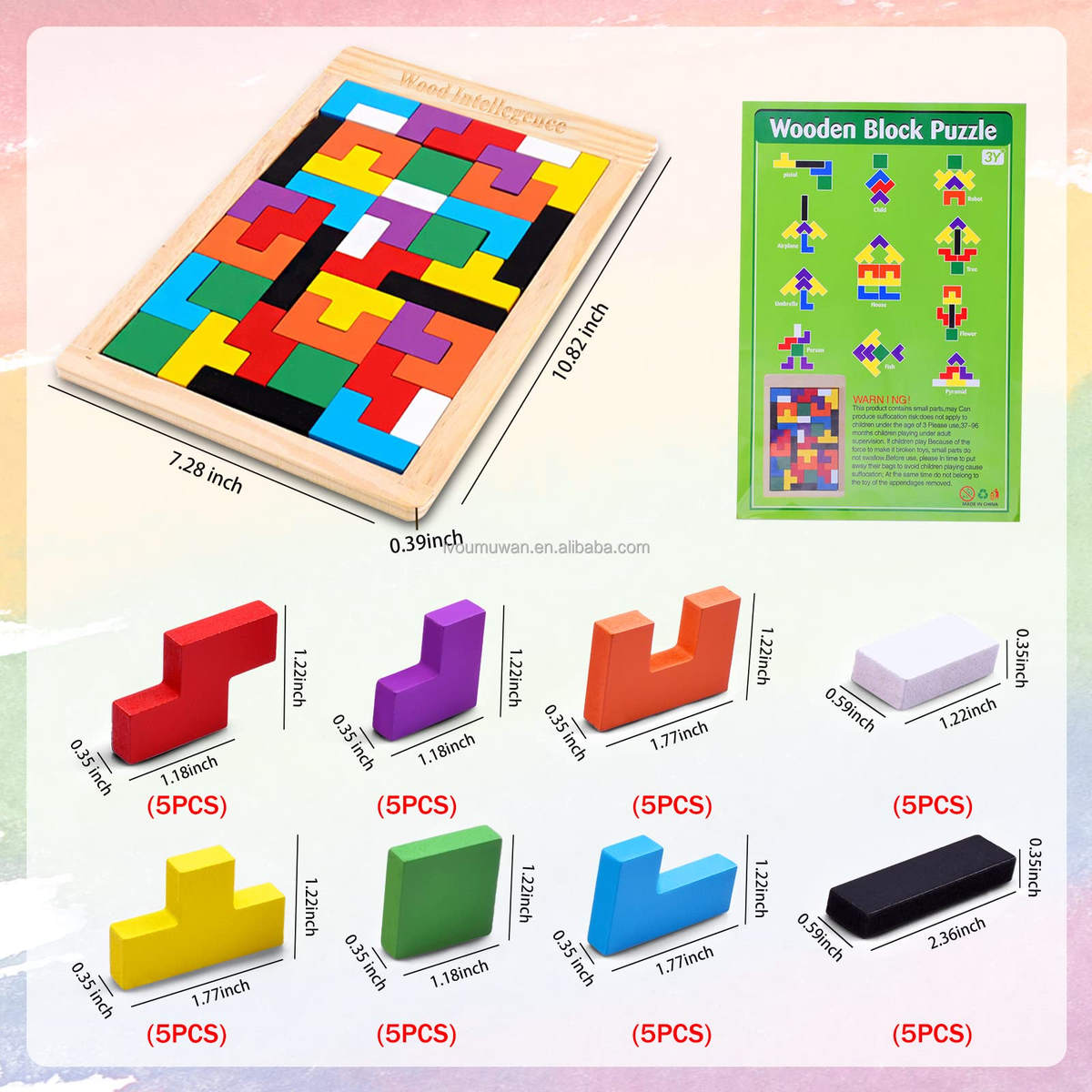 Wooden Intelligence Puzzle Board for Kids