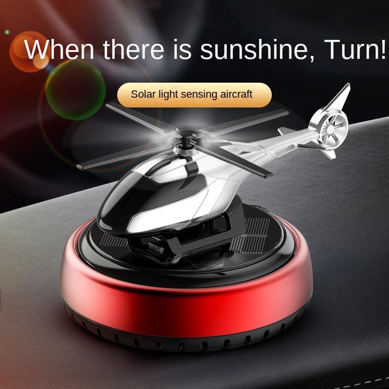 Solar Powered Helicopter Car Air Freshener – Luxury Dashboard Decor