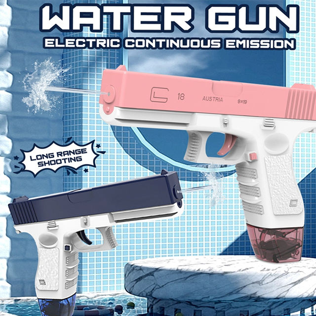 Electric Water Battle Gun – USB Rechargeable Automatic Water Blaster for Kids &amp; Adult