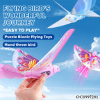 USB Rechargeable Flying Space Bird Toy with LED Lights & Smart Motion Sensor