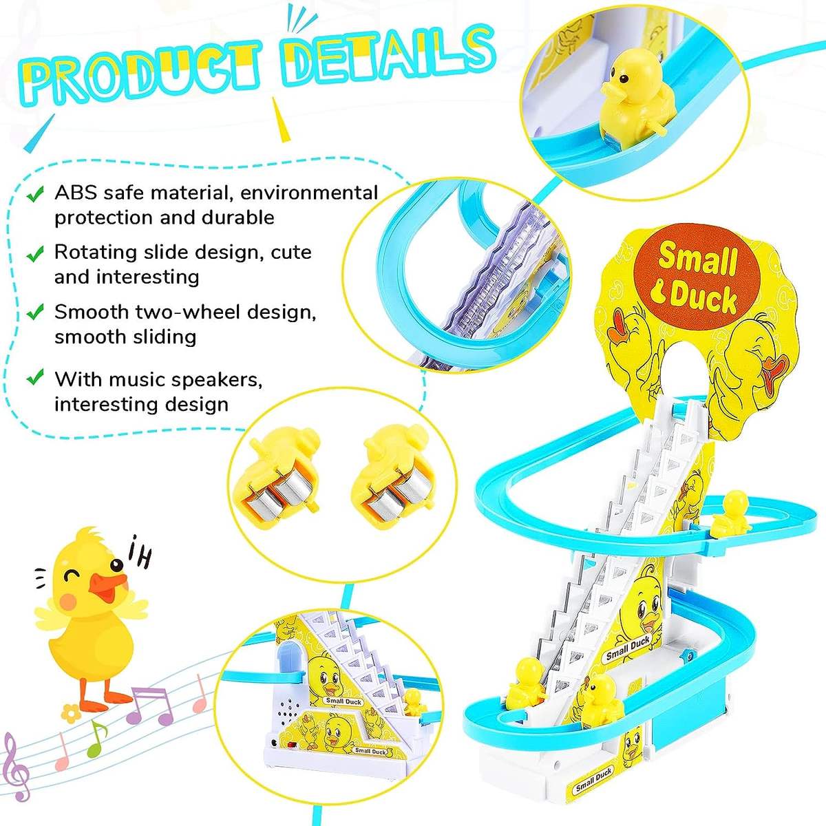 🐥 Small Duck Climbing Stair Toy With Music & Lights 🎵