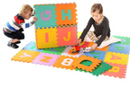 Pack of 2 Educational Alphabet & Number EVA Foam Puzzle Mats for Kids