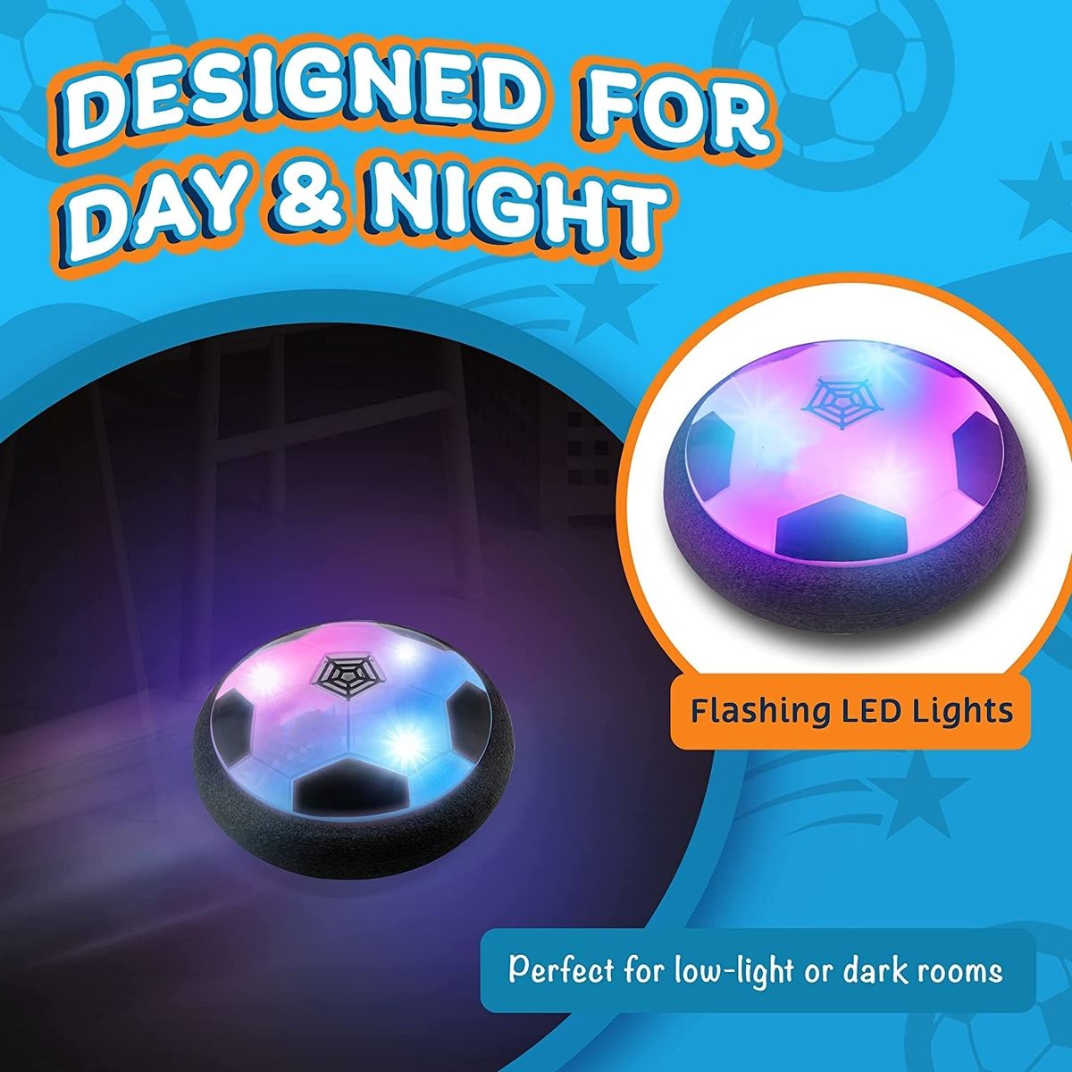 LED Hover Soccer Ball for Kids – Indoor Floating Football Toy with Colorful Lights
