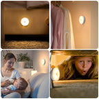 Motion Sensor LED Night Lamp Rechargeable Magnetic Wall Light for Bedroom & Stairs